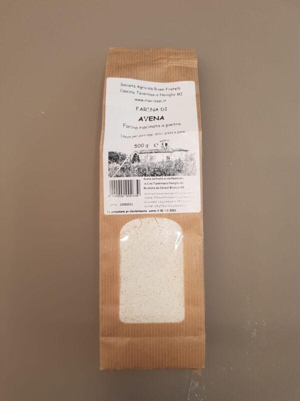 Farina d'Avena macinata a pietra proveniente da Cascina Tavernasco Noviglio (italia)  500g