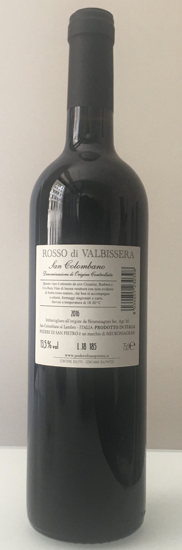Rosso di Valbissera Italialtop prodotto a San Colombano al Lambro (Italia) 75cl - immagine 2