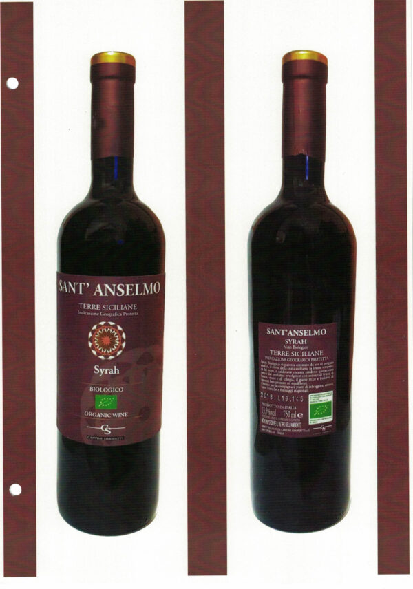 Sant'anselmo Syrah BIO IGP TERRE SICILIANE
