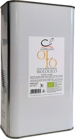 Olio extra vergine di oliva  EVO in Lattina da 3 litri prodotto in Calabria